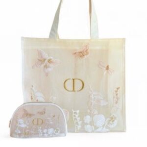 Dior Cream Tote Bag with Pouch